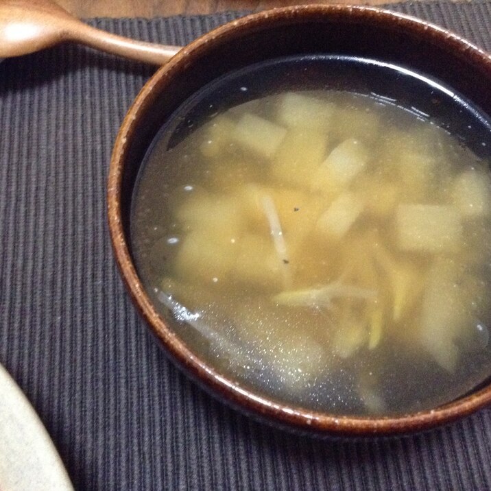 大根の皮ごとスープ